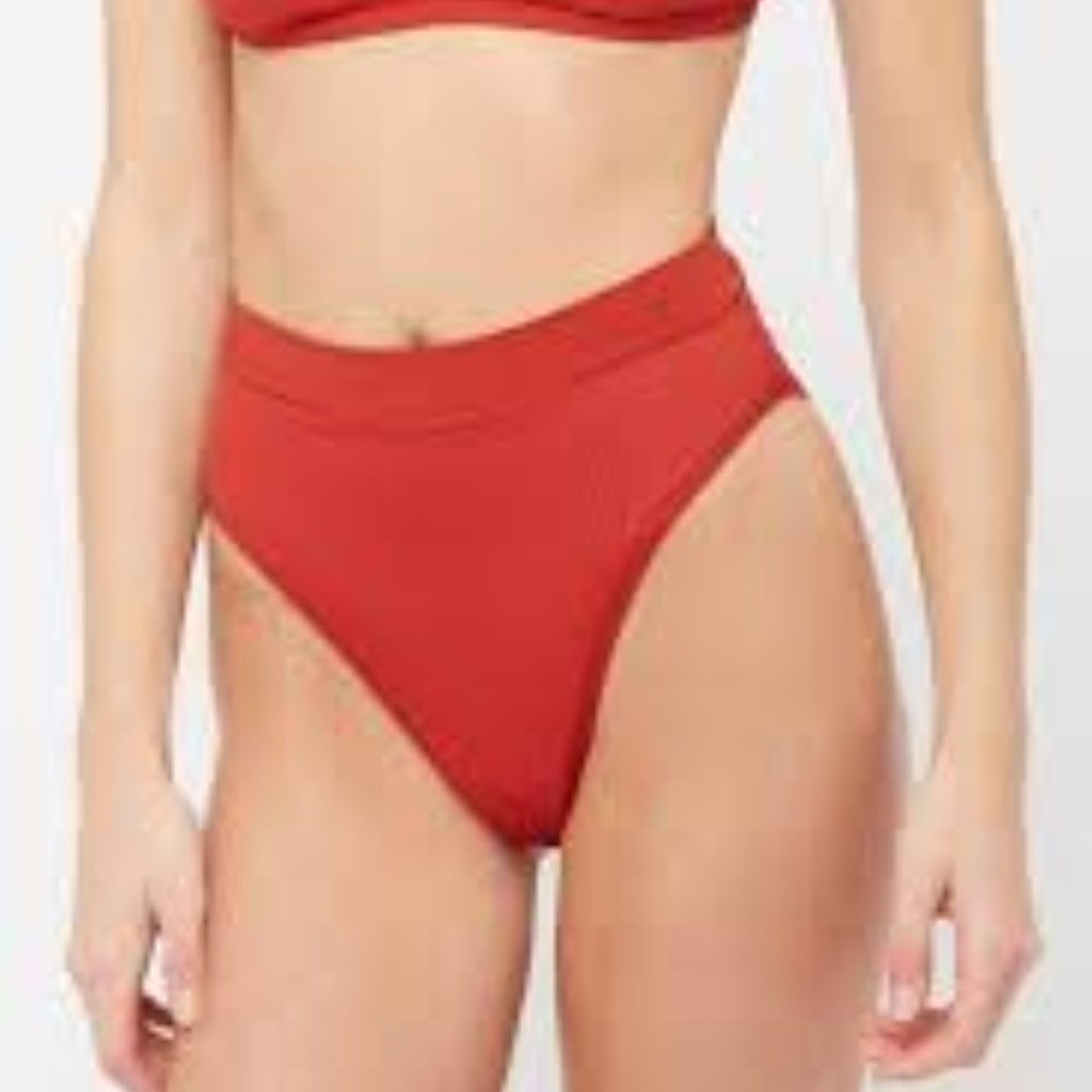 L*SPACE FRENCHI BIKINI BOTTOM REDWOOD L